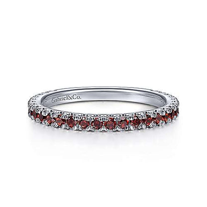 14K Garnet Stacklable Ring
