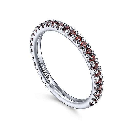 14K Garnet Stacklable Ring