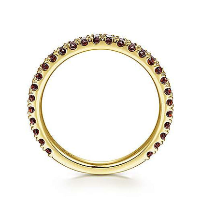 14K Garnet Stacklable Ring