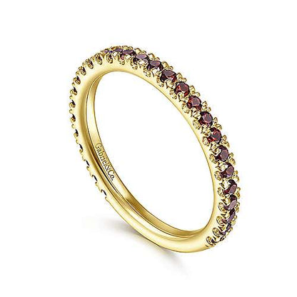 14K Garnet Stacklable Ring