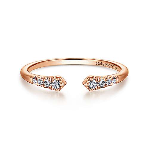 14K Split Diamond Stackable Ring