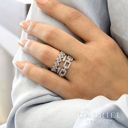 14K Split Diamond Stackable Ring