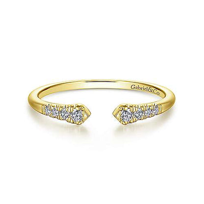 14K Split Diamond Stackable Ring
