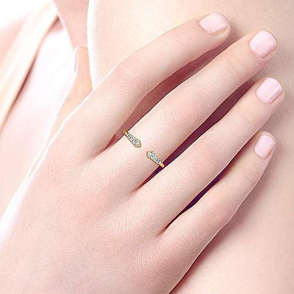 14K Split Diamond Stackable Ring