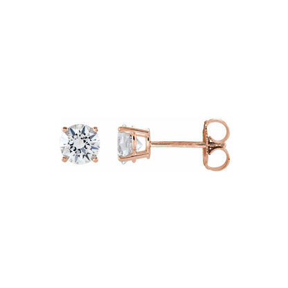 14K 4MM Moissanite Stud Earring .46 CT