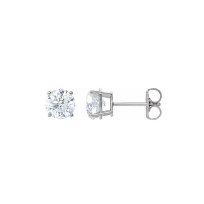 14K 4MM Moissanite Stud Earring .46 CT