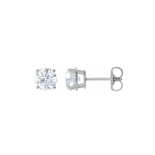 14K 4MM Moissanite Stud Earring .46 CT