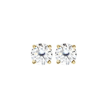 14K 4MM Moissanite Stud Earring .46 CT