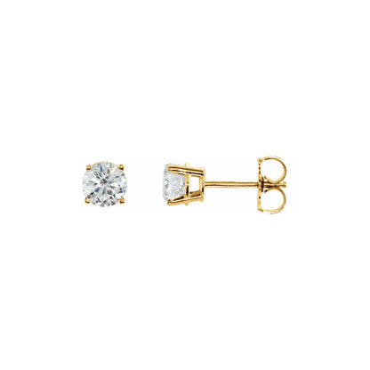 14K 4MM Moissanite Stud Earring .46 CT