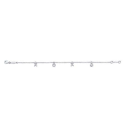 14K Diamond XOXO Bracelet