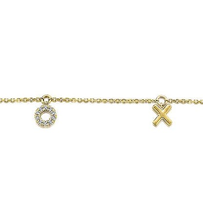 14K Diamond XOXO Bracelet