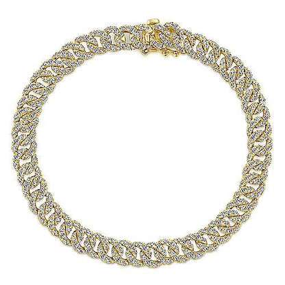 14K Diamond Link Tennis Bracelet