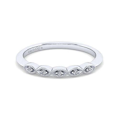 14K Rose Gold Diamond Matching Wedding Band - 0.04 ct