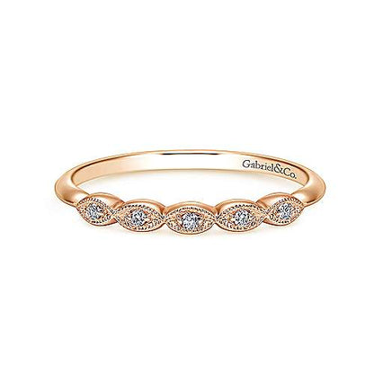 14K Matching Wedding Band - 0.03 ct