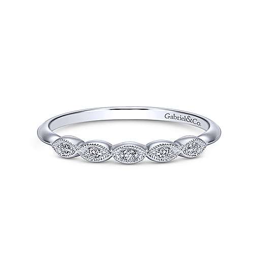 14K Matching Wedding Band - 0.03 ct
