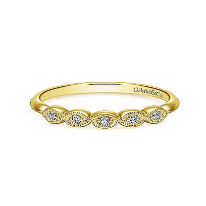 14K Rose Gold Diamond Matching Wedding Band - 0.04 ct