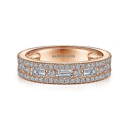 14K Diamond Matching Wedding Band - 0.84 ct