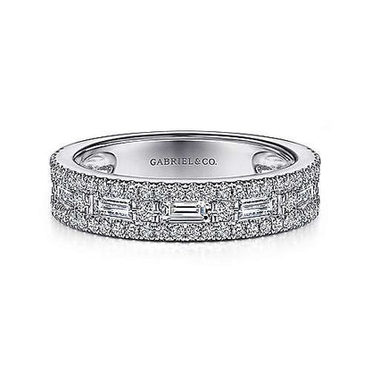 14K Diamond Matching Wedding Band - 0.84 ct