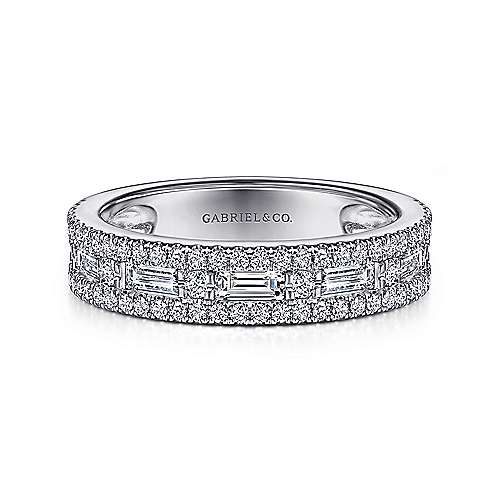 14K Diamond Matching Wedding Band - 0.84 ct
